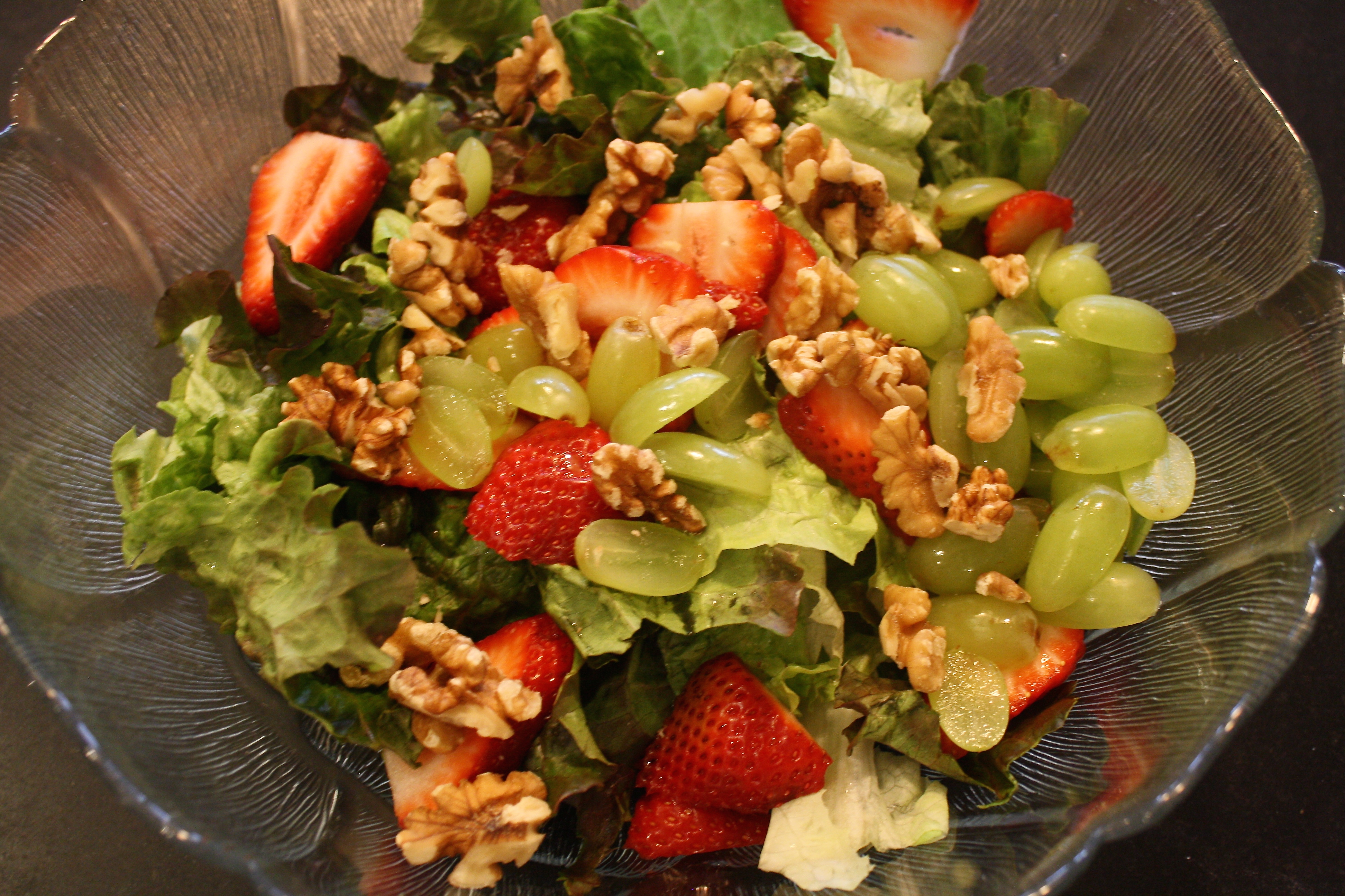 green salad with fruit and nuts Nano's Aprons